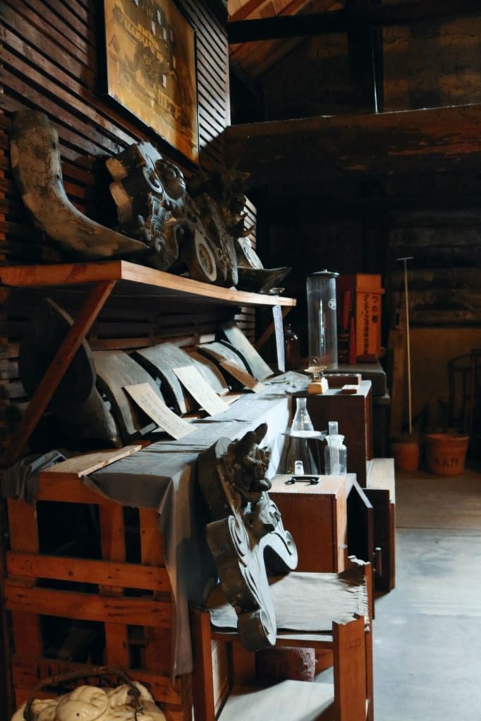 L’histoire de la brasserie du saké dans un musée à Mameda, Hita, Oita