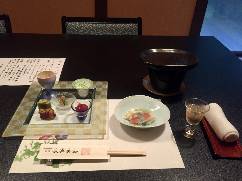 Dîner japonais avec ume-shu (alcool de prune)