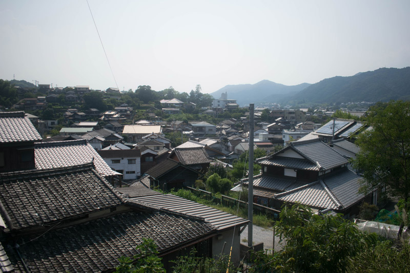 Vue sur les toits d'Usuki, préfecture d'Oita, Japon